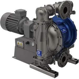 Husky 3300e 3" SS Electric Diaphragm Pump; 7.5 Hp AC Motor, 240V CMPSR, Cntr Port Flange, AL Center, SP Seat, SP Ball, SP Diaphragm - Graco 659835