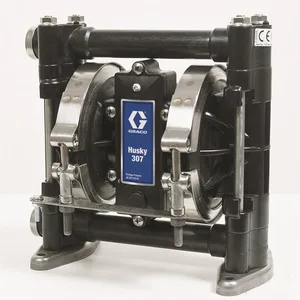 Husky 307 AC 3/8 in. (9.52 mm) NPT Standard Pump, PP Center Section, AC Seats, TPE Balls & TPE Diaphragm - Graco D31255