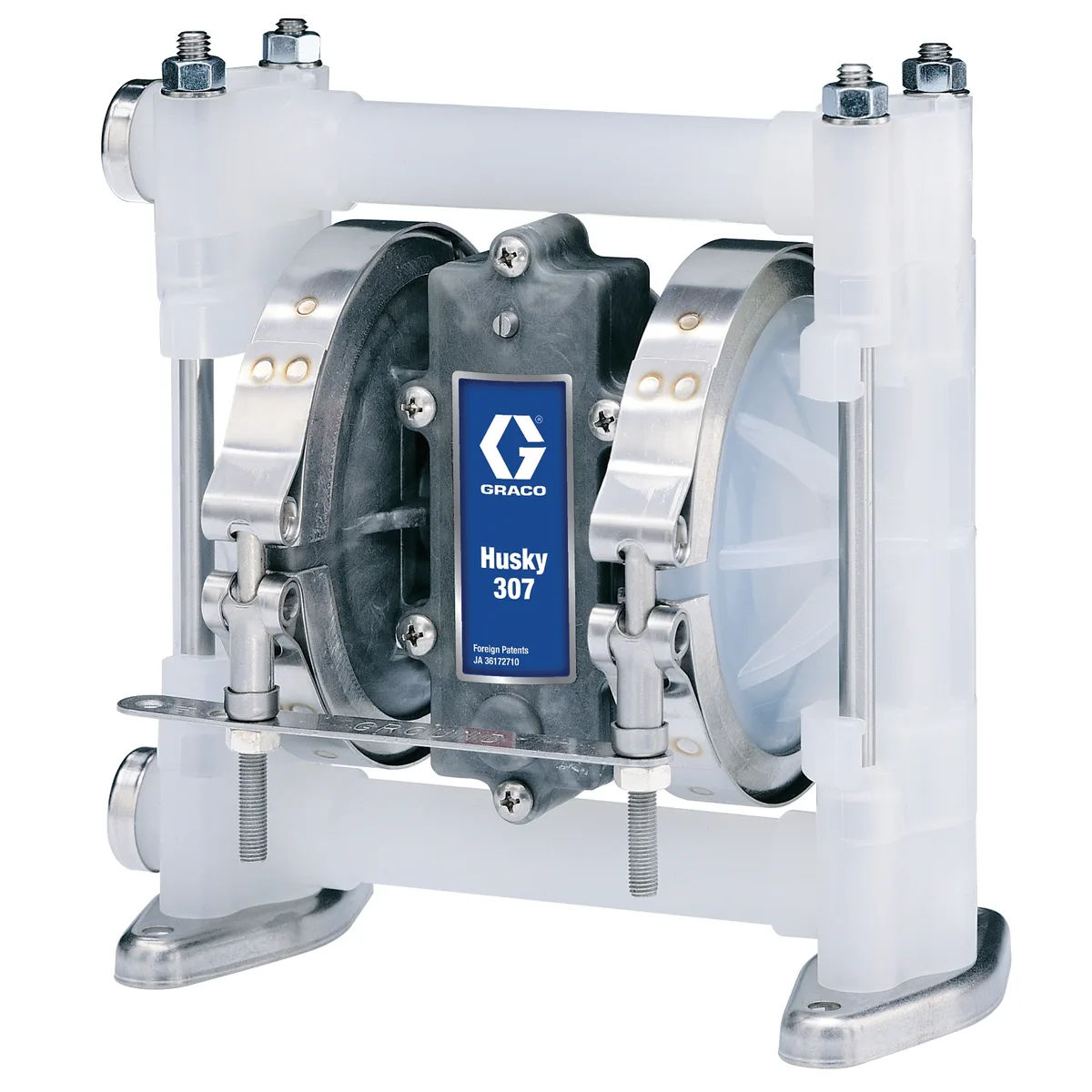 Husky 307 PP 3/8 in. (9.52 mm) NPT Standard Pump, PP Center Section, PP Seats, TPE Balls & TPE Diaphragm - Graco D32955