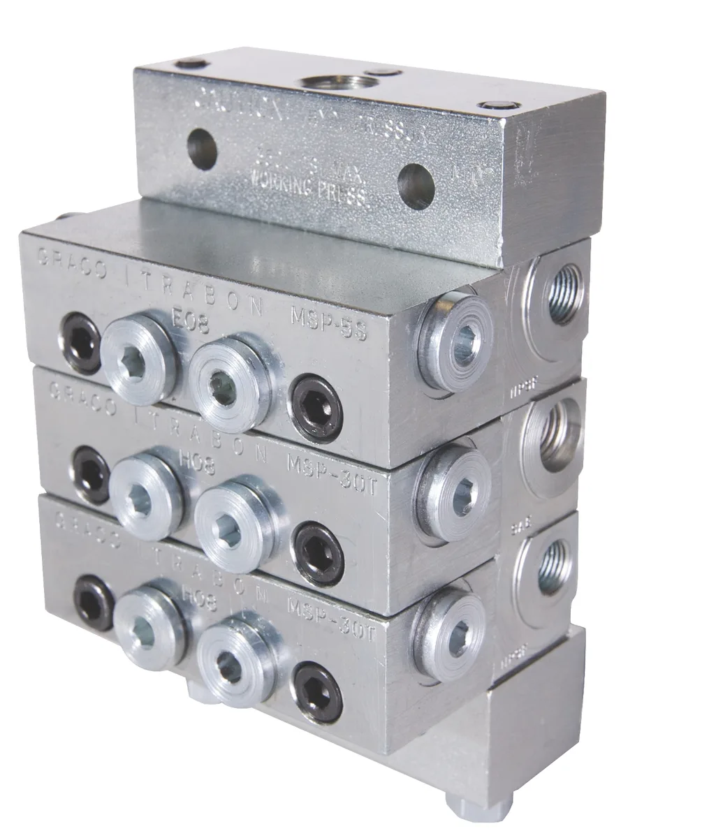 Trabon® MSP and Manzel® MHH - Bottom-Feed End Section with Port Plug - Graco 563279