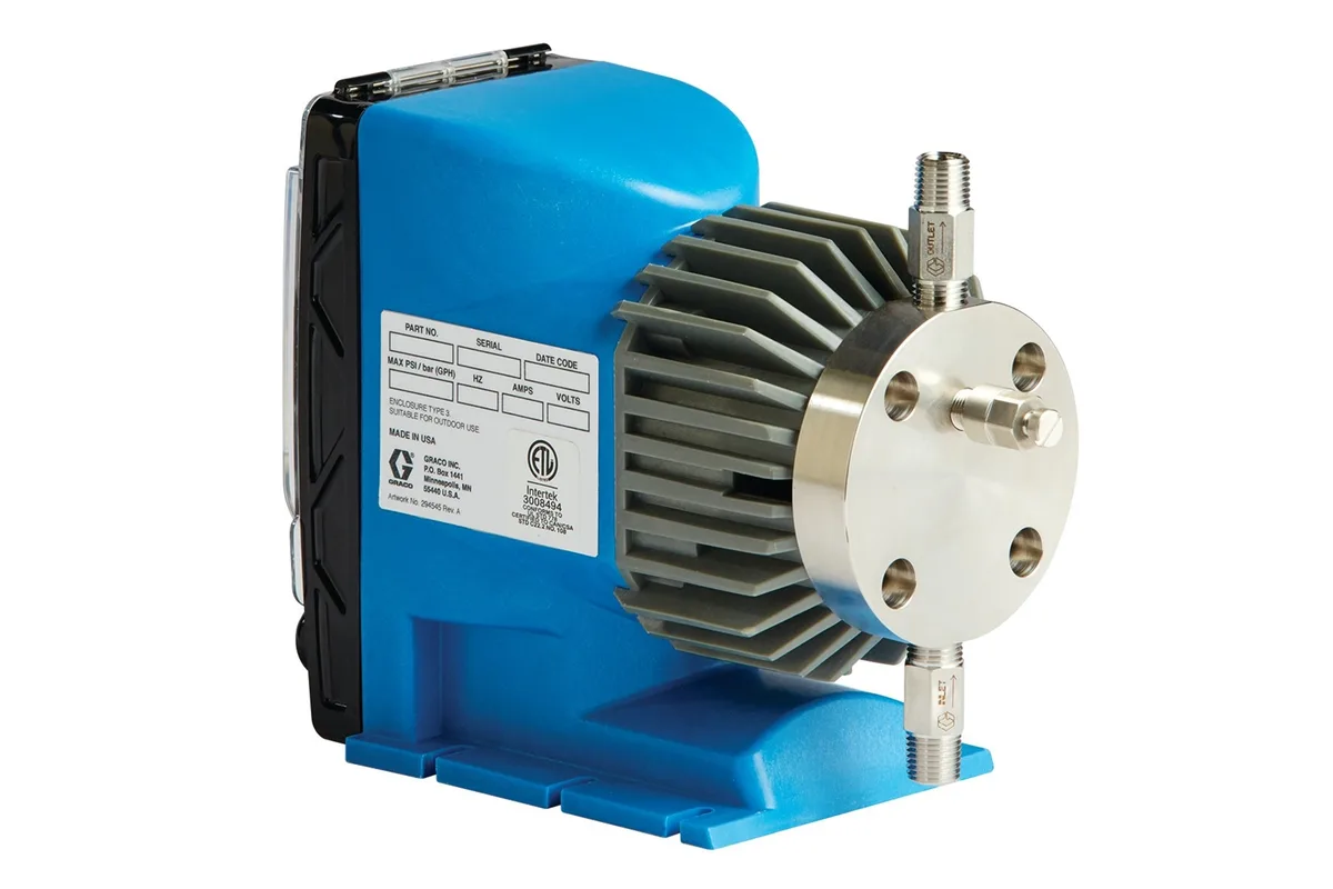 Mongoose PVDF Metering Pump, 120 VAC, 17 GDP, 250 PSI - Graco A21008