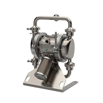 SaniForce 1040, 1" PH SST Pneumatic Diaphragm Pump, SS Center, SS Seats, PT Balls, PS Diaphragms - Graco SP1B.0036