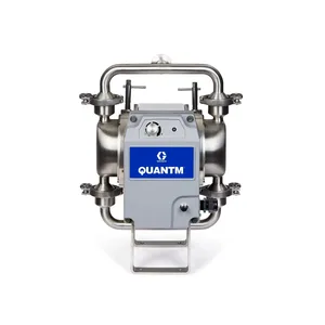 QUANTM h30, 1"Tri-clamp, HS SST Electric Diaphragm Pump, 380-480 VAC 3Ph, FEP AL Center, SS Seat, FK Ball, FK Diaphragm - Graco HE30-1201