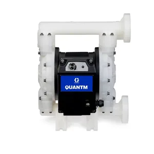 QUANTM i80, 1.5"Flange, PVDF (Kynar) Electric Diaphragm Pump, 380 - 480 VAC 3Ph, FEP AL Center, PV Seat, PT Ball, PO Diaphragm - Graco TE80-1400