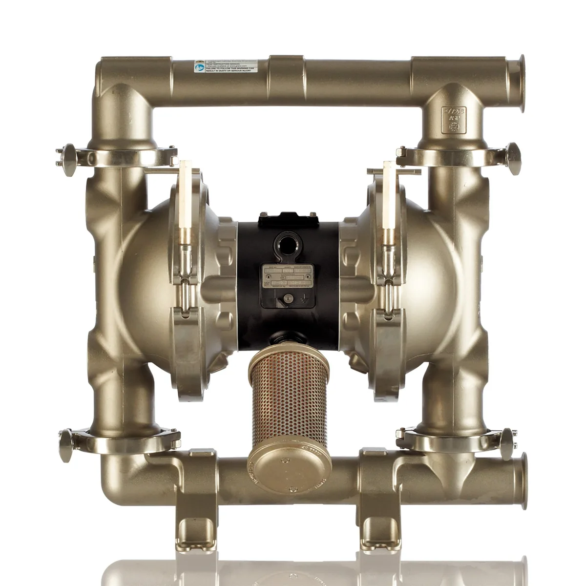 SaniForce 2150, 2" FG SST Pneumatic Diaphragm Pump, AL Center, SS Seats, PT Balls, PT Diaphragms - Graco FA3111