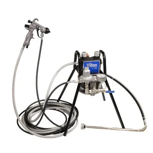 Triton SST Spray Package, Stand, 100 psi Regulator, Suction, Air & Fluid Hoses, Stellair Compliant Gun .055 in (1.4 mm) Nozzle for Metal - Graco 234914