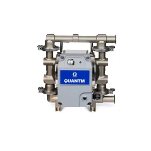 QUANTM h30, 1"Hygienic DIN, FG SST Electric Diaphragm Pump, 380-480 VAC 3Ph, FEP AL Center, SS Seat, CW Ball, PS Diaphragm - Graco HE30-1058