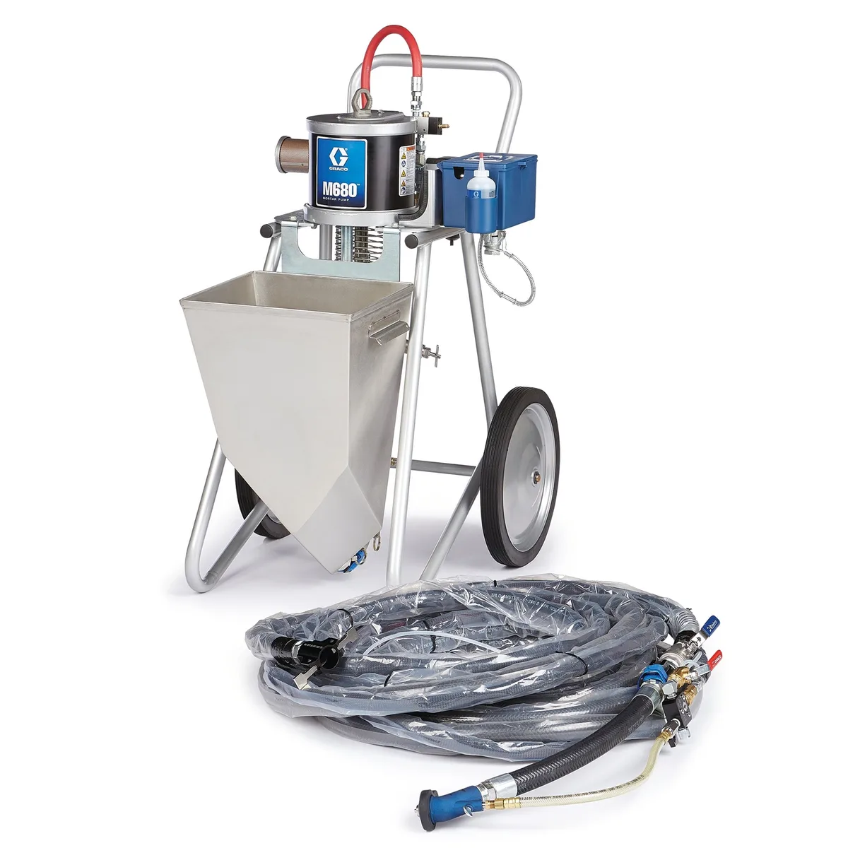 ToughTek M680a Complete Piston Pump Package, HTX 680 Applicator, Flex Hose Applicator, Stainless Steel Hopper - Graco 262927